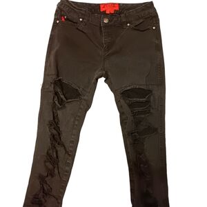 Tripp NYC Black Junior Riped Distressed Jeans. Size 5